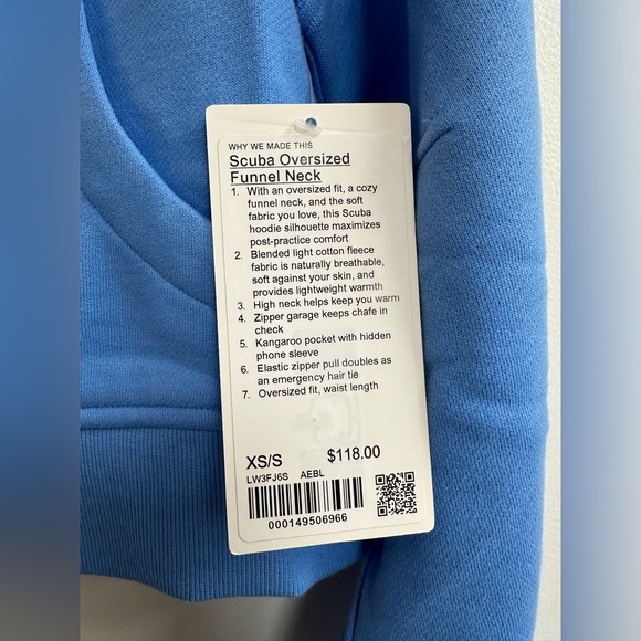 Lululemon Scuba Oversized Funnel-Neck Half Zip in Aero Blue (SEE DESCRIPTION) - Picture 4 of 10